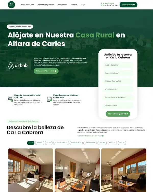 Diseño página web Ca La Cabrera