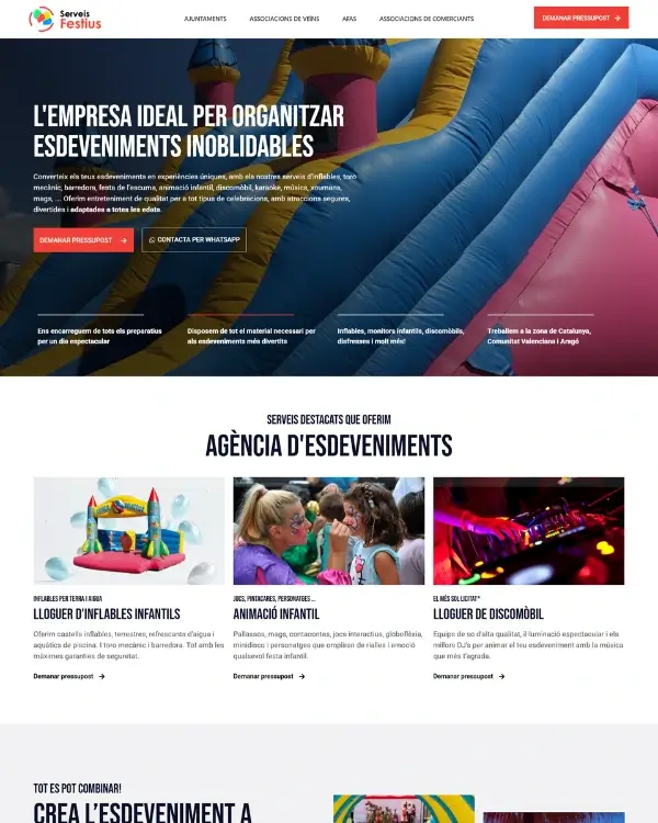 Diseño web Serveis Festius